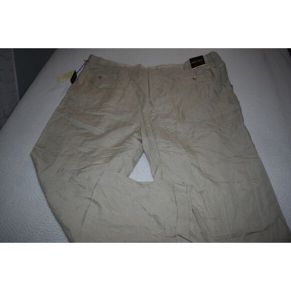 Oak Hill Hawaiian Style Linen Blend Pants Mens Size 54 x 32 Khakis Tan NEW - Picture 10 of 10